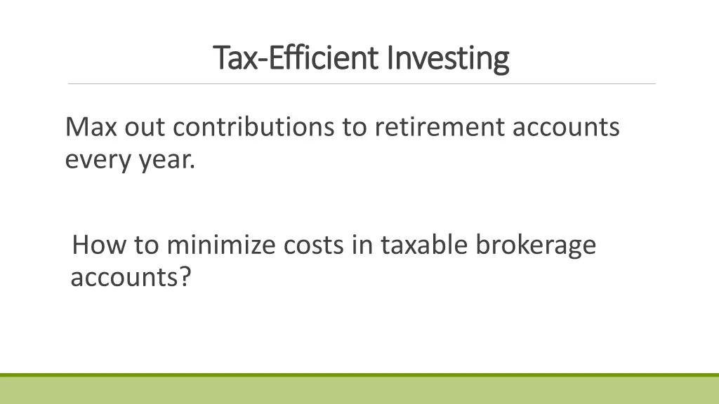 tax tax efficient investing efficient investing