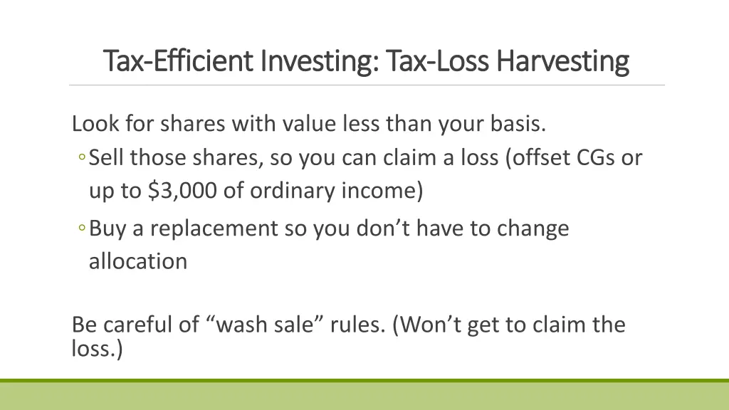 tax tax efficient investing tax efficient