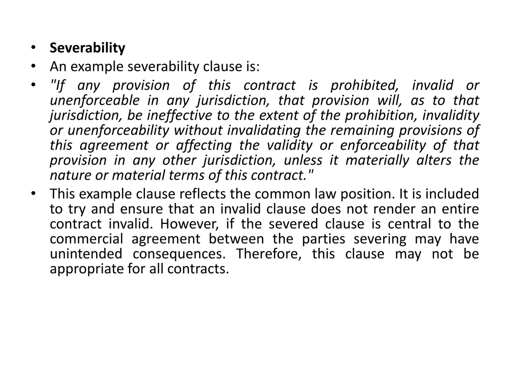 severability an example severability clause