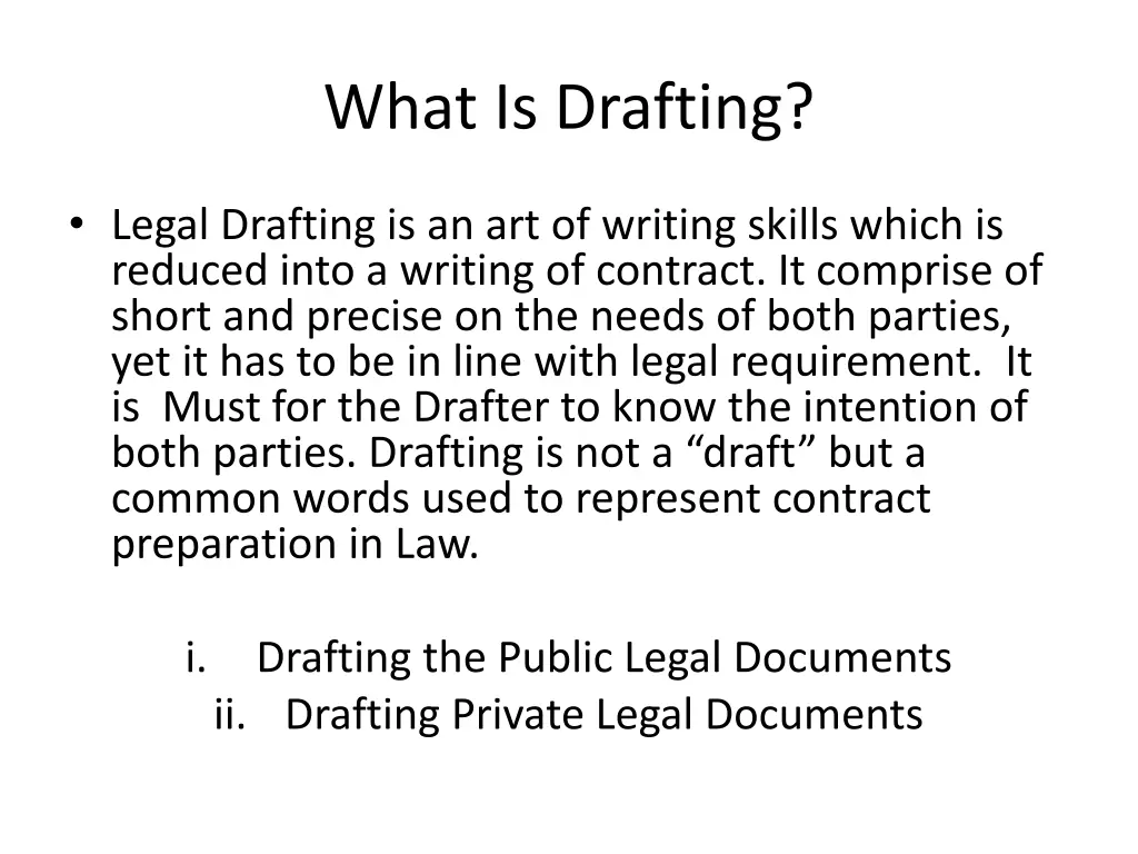 what is drafting
