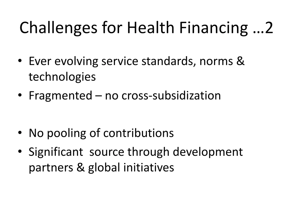 challenges for health financing 2