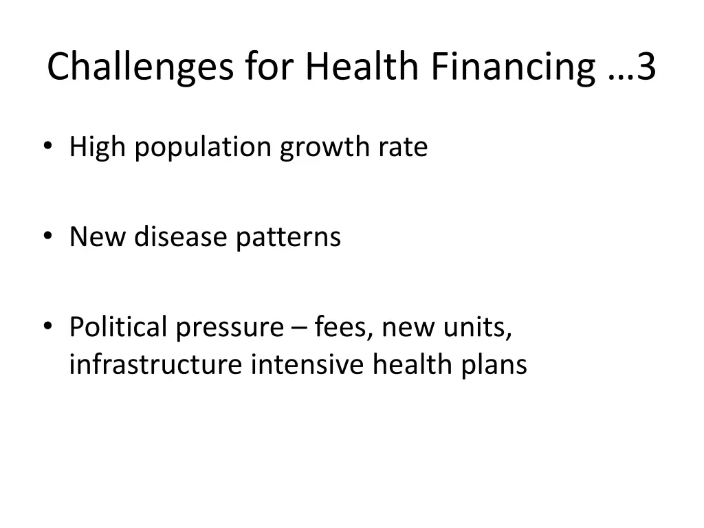 challenges for health financing 3