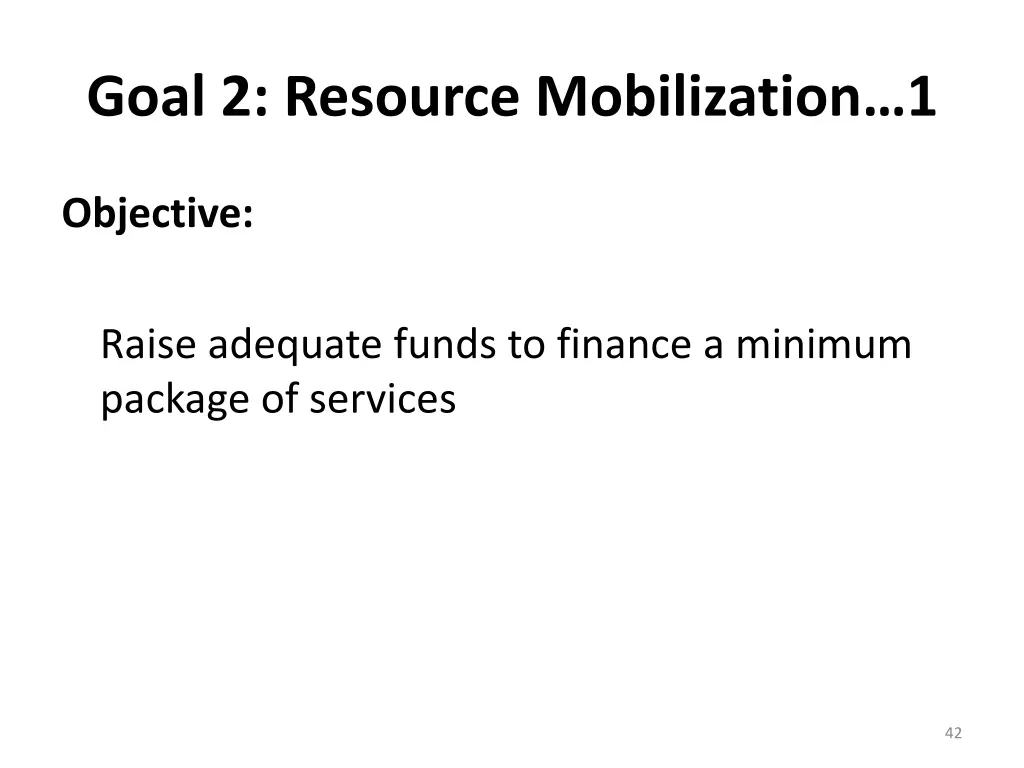 goal 2 resource mobilization 1