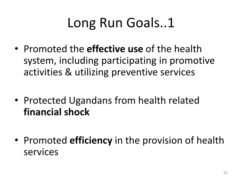 long run goals 1
