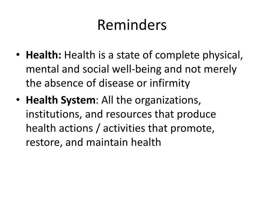 reminders