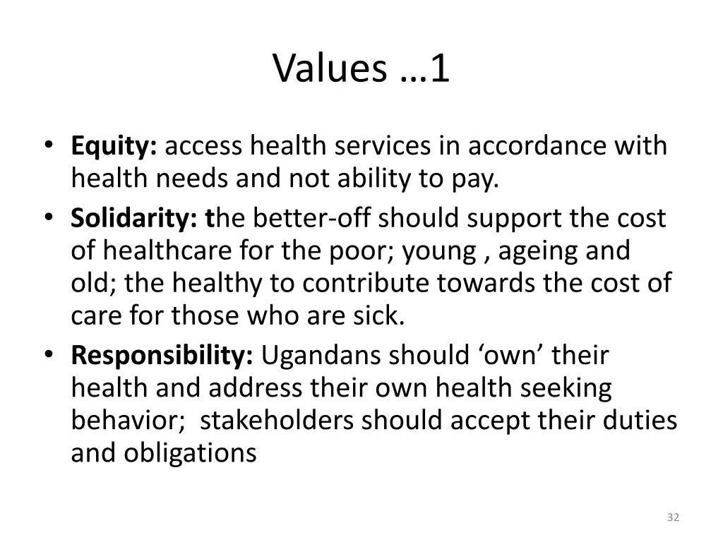 values 1