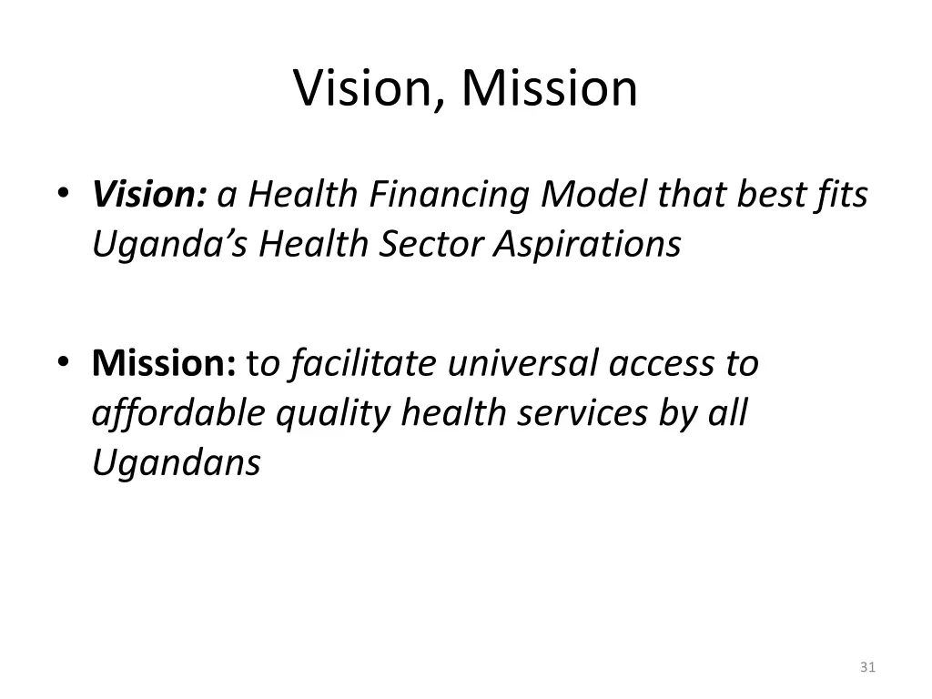 vision mission