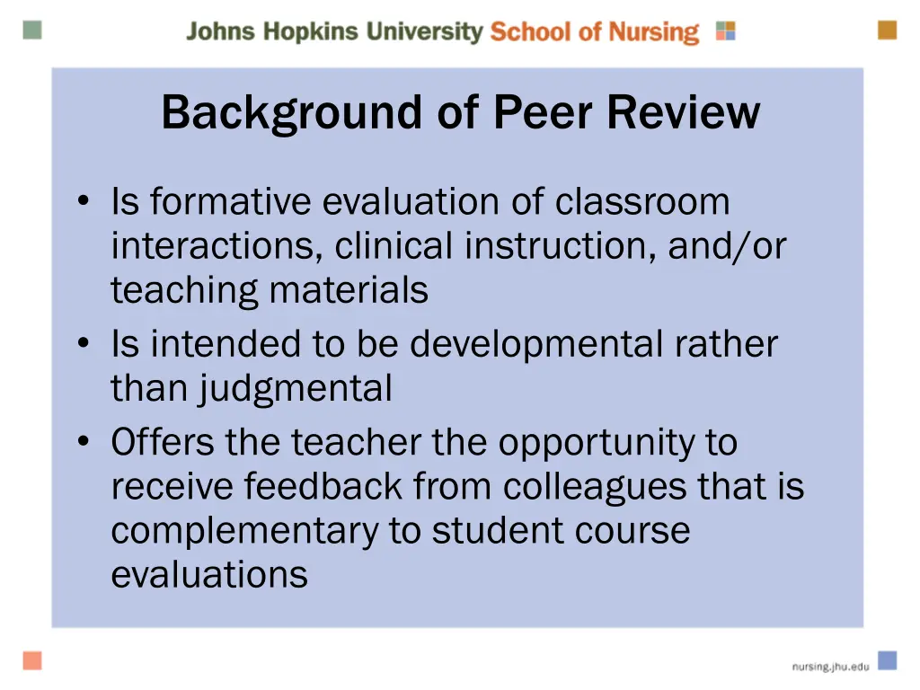 background of peer review