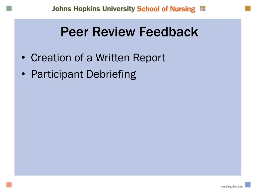 peer review feedback