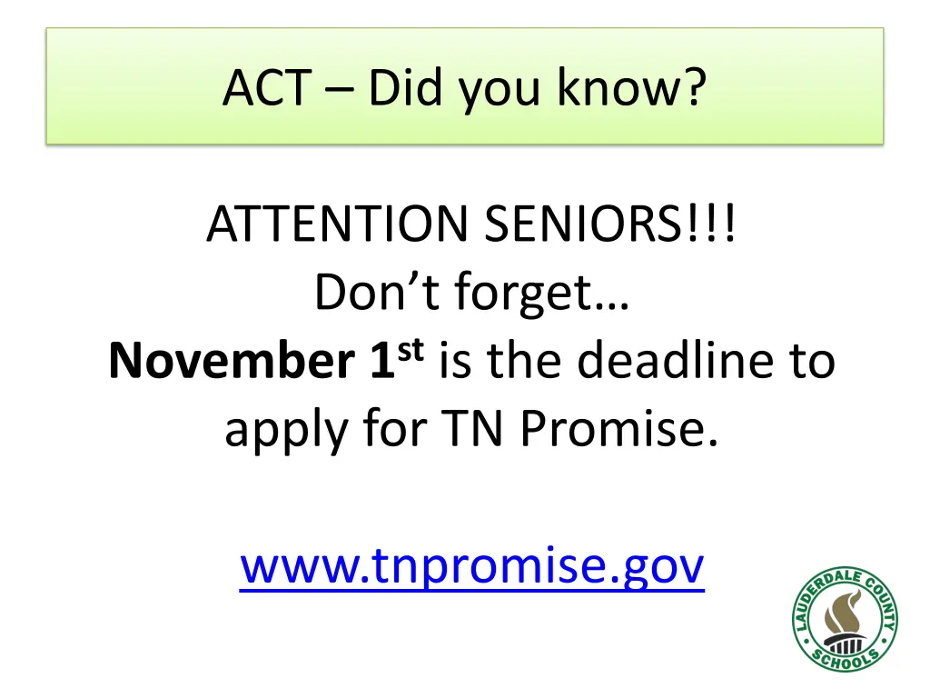 act did you know