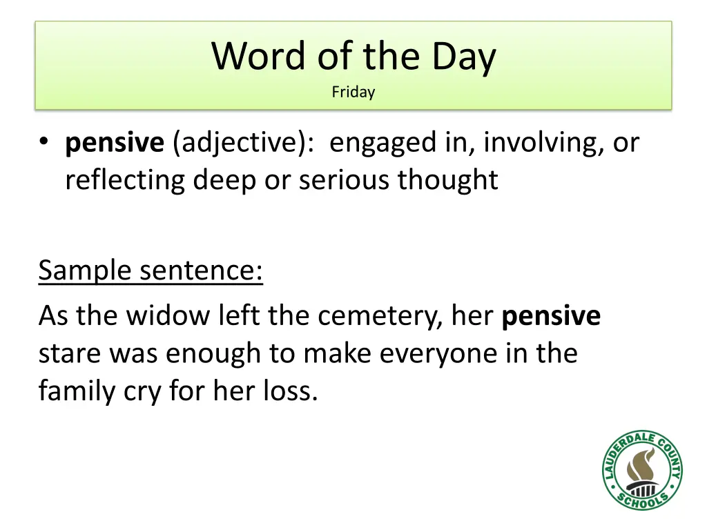 word of the day friday