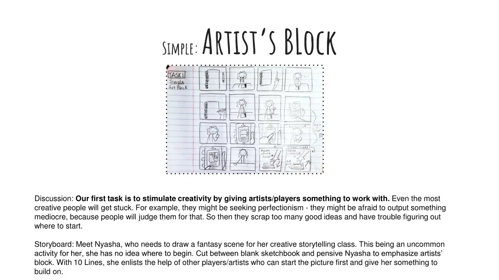simple artist s block