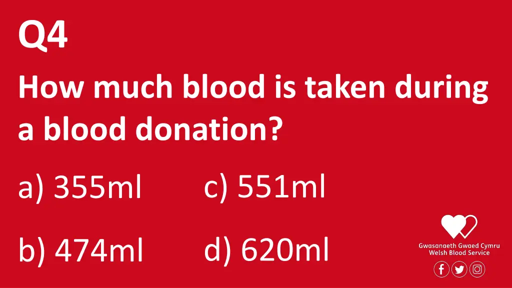 q4 how much blood is taken during a blood donation