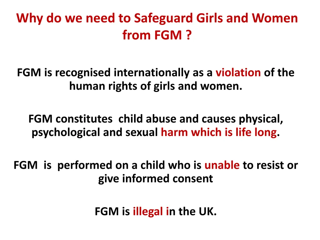 why do we need to safeguard girls and women from