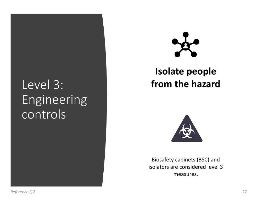 isolate people from the hazard