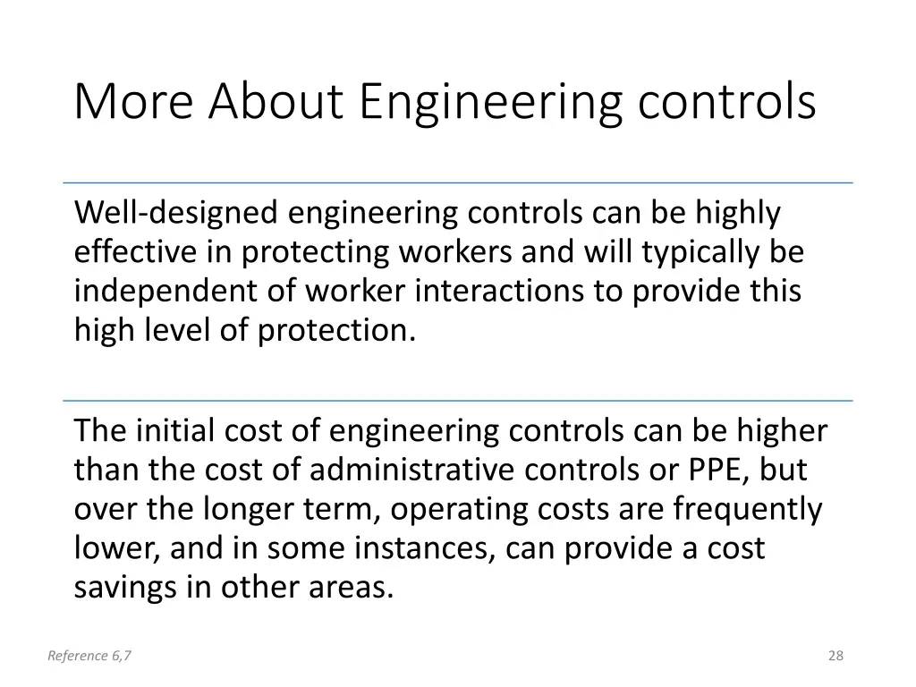 more about engineering controls