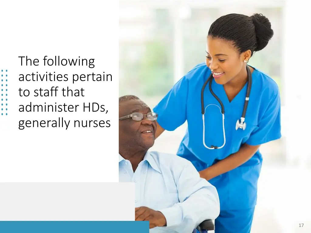 the following activities pertain to staff that