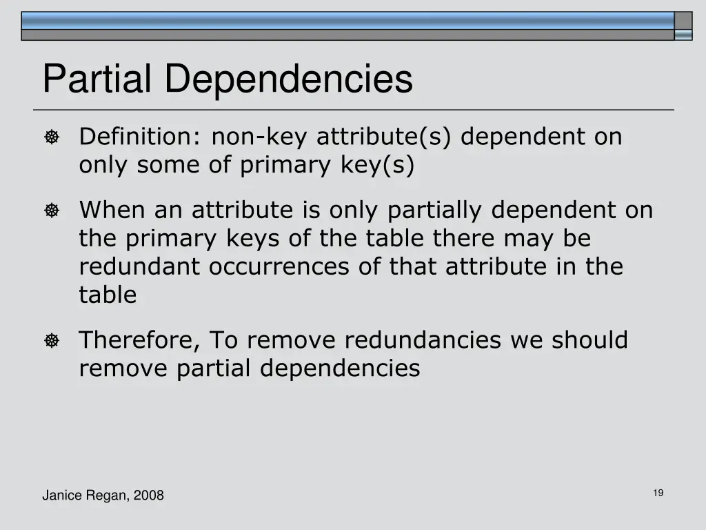 partial dependencies 1