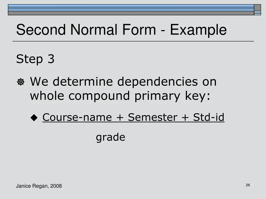 second normal form example 1
