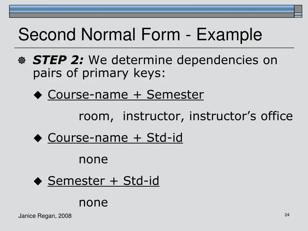 second normal form example