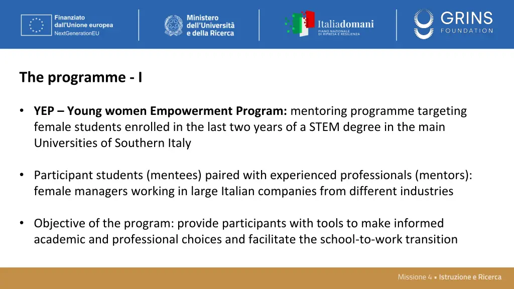 the programme i