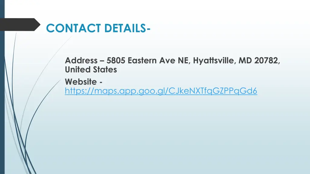 contact details