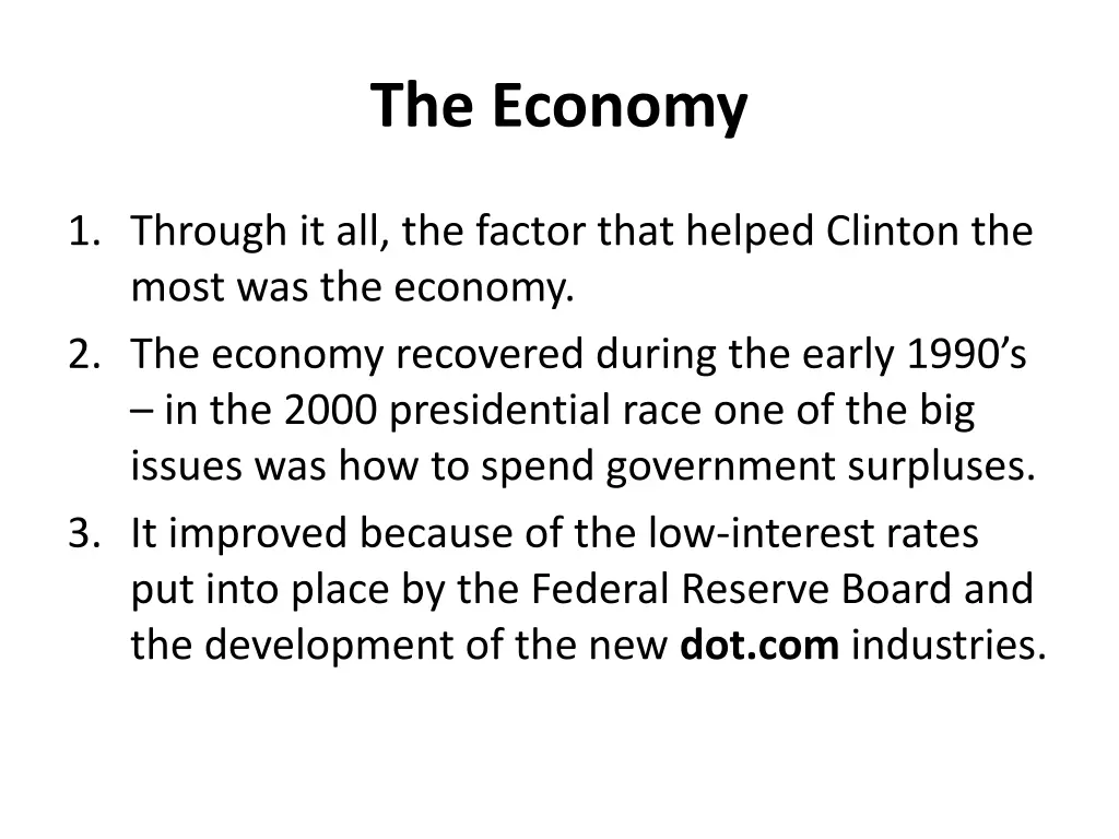 the economy