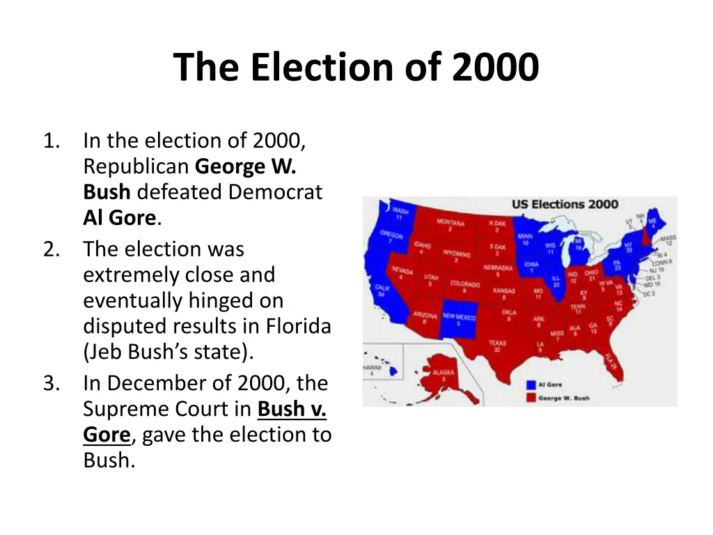 the election of 2000