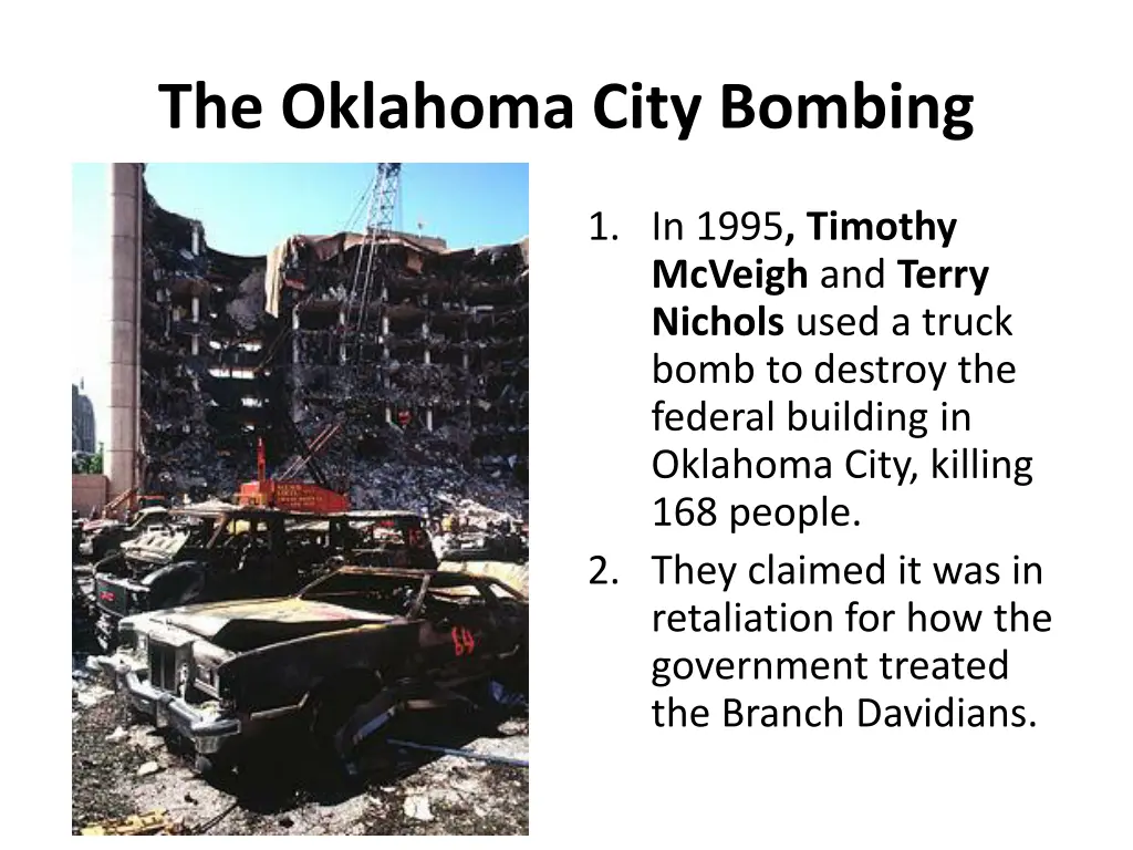 the oklahoma city bombing