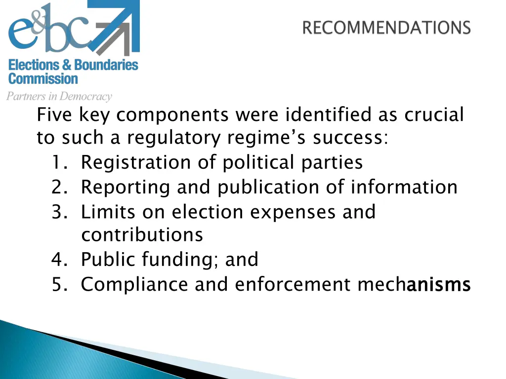 five key components were identified as crucial