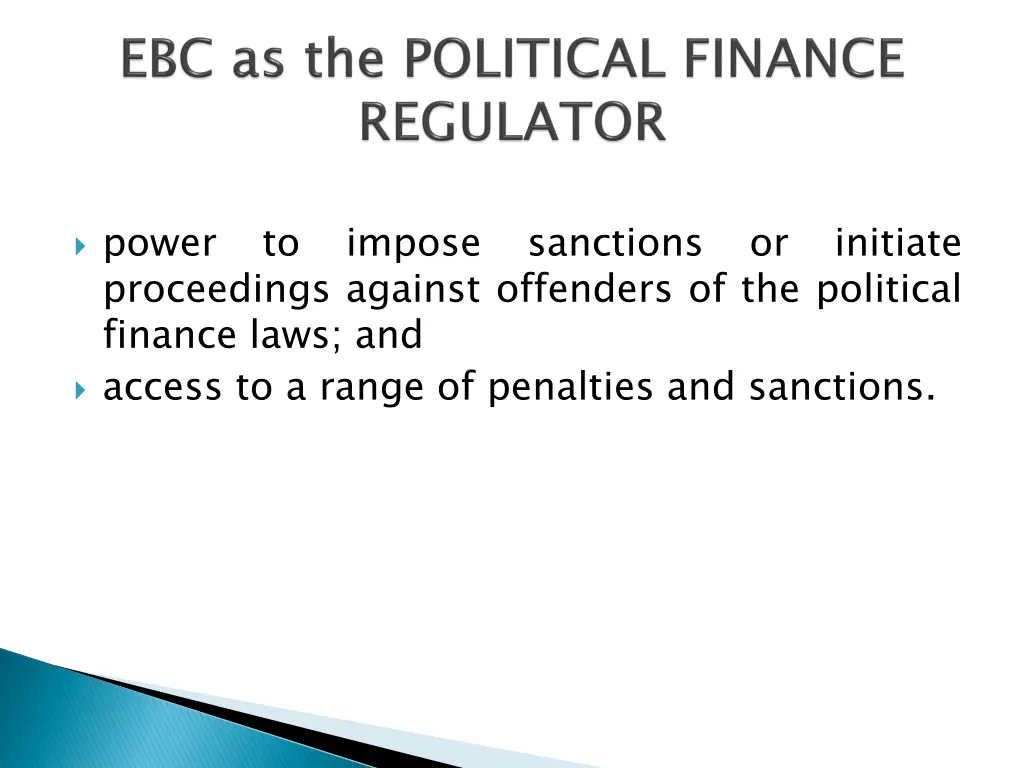 power proceedings against offenders