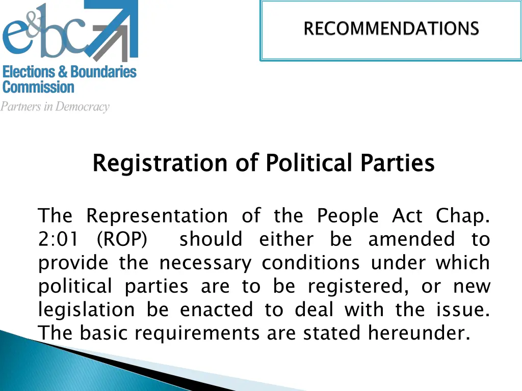registration of political parties