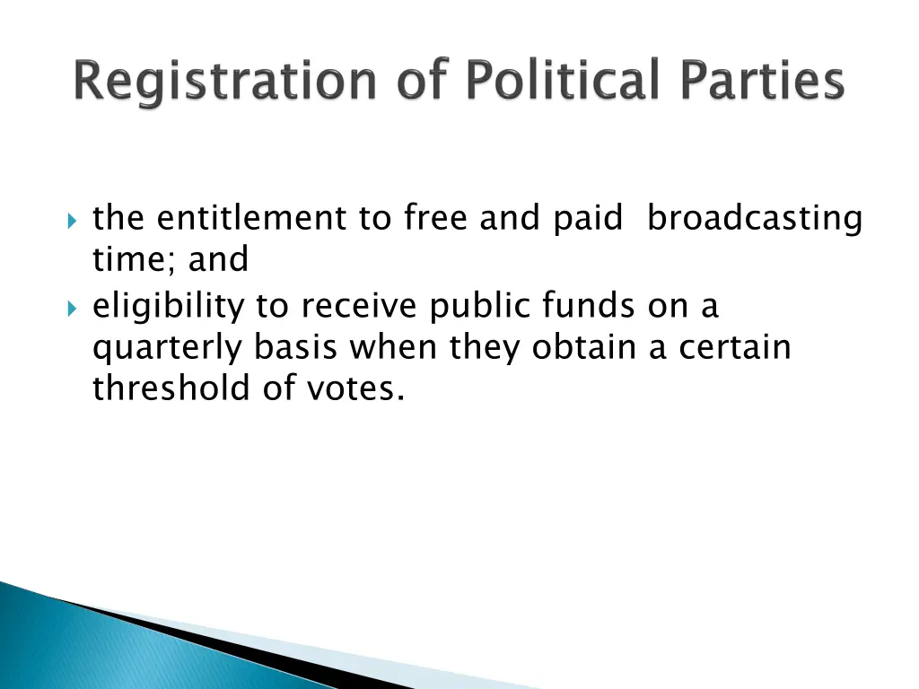 the entitlement to free and paid broadcasting