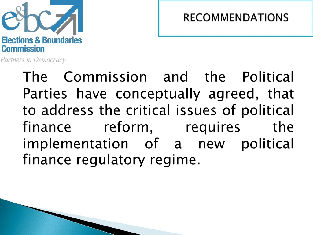 the parties have conceptually agreed that