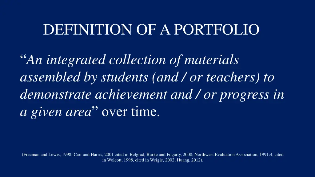 definition of a portfolio