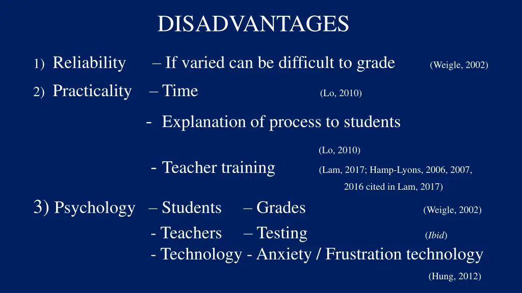 disadvantages