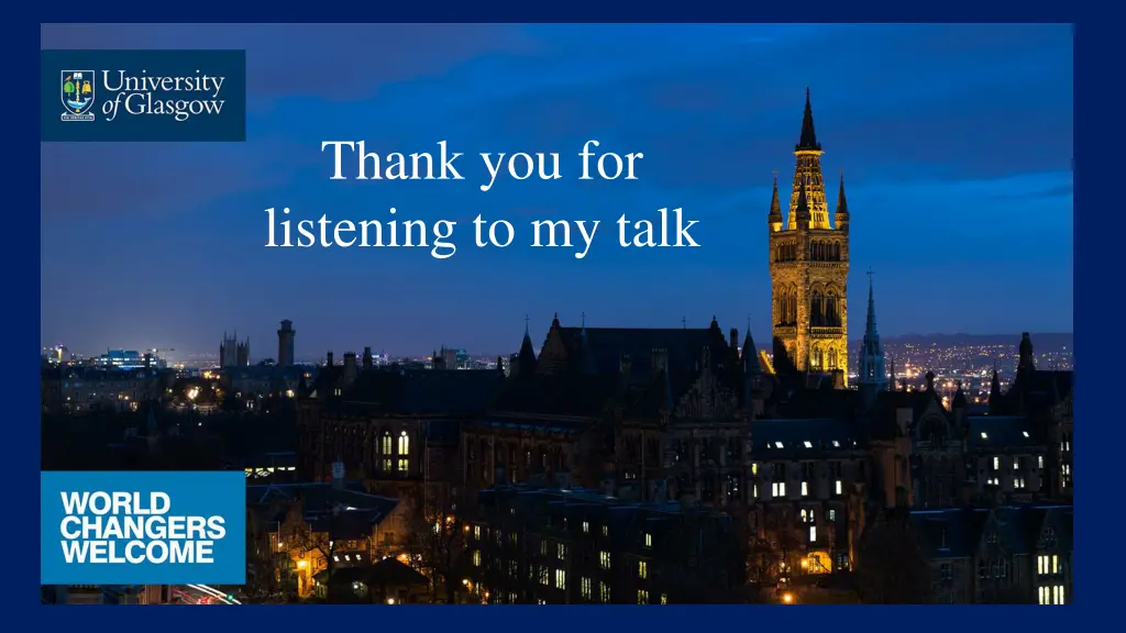 thank you for listening to my talk