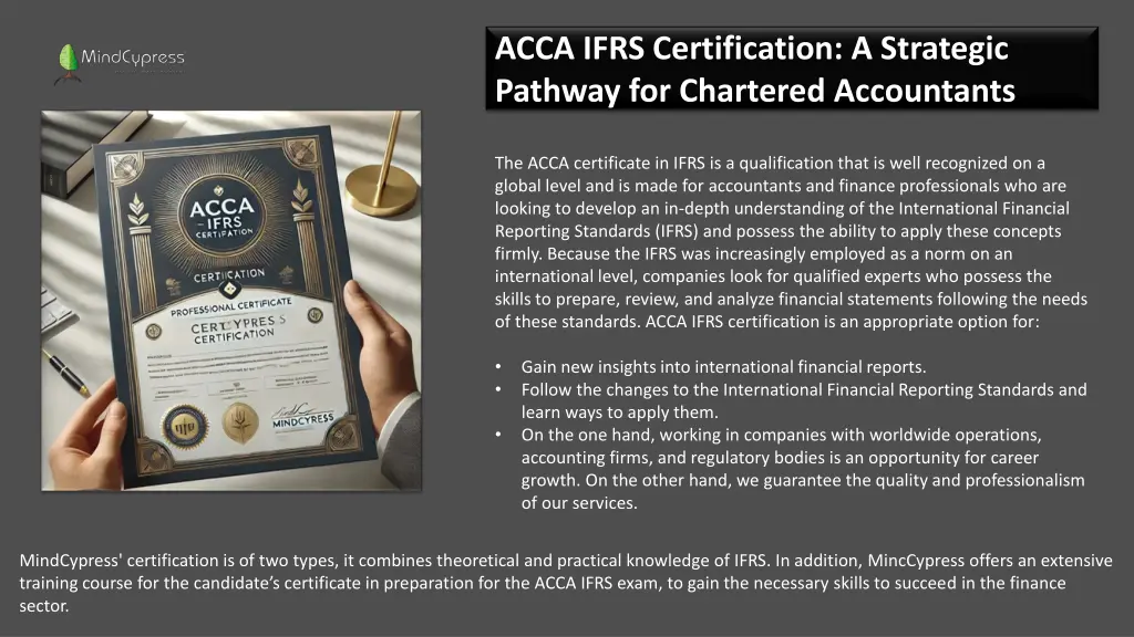 acca ifrs certification a strategic pathway