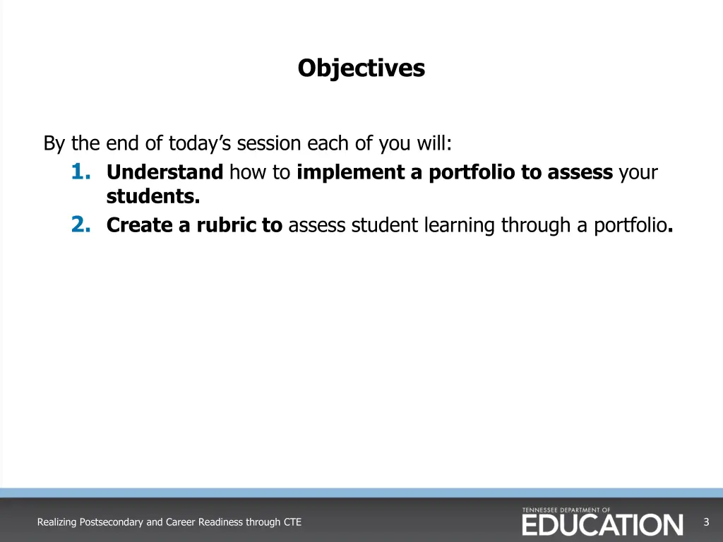 objectives