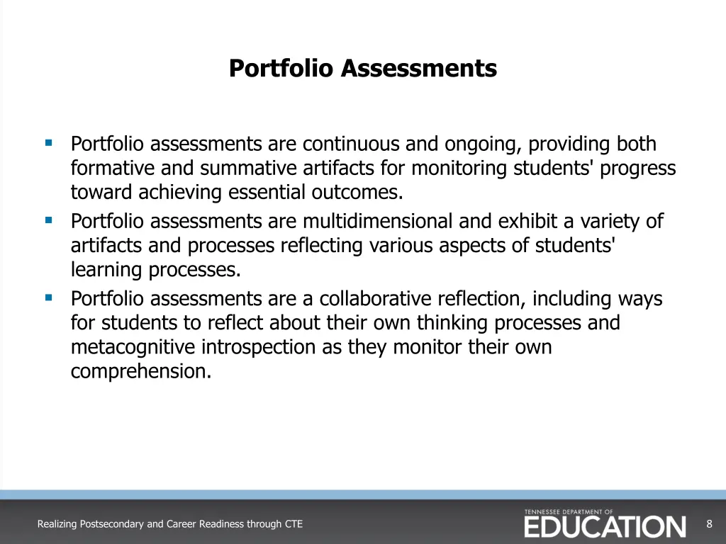 portfolio assessments