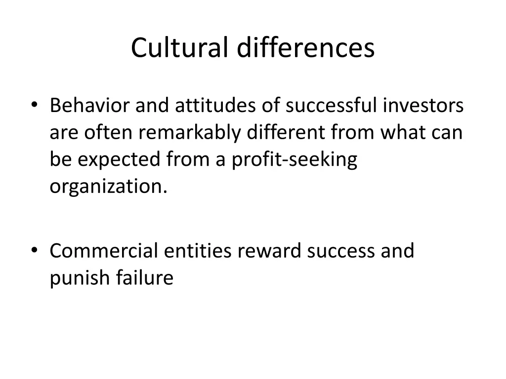 cultural differences
