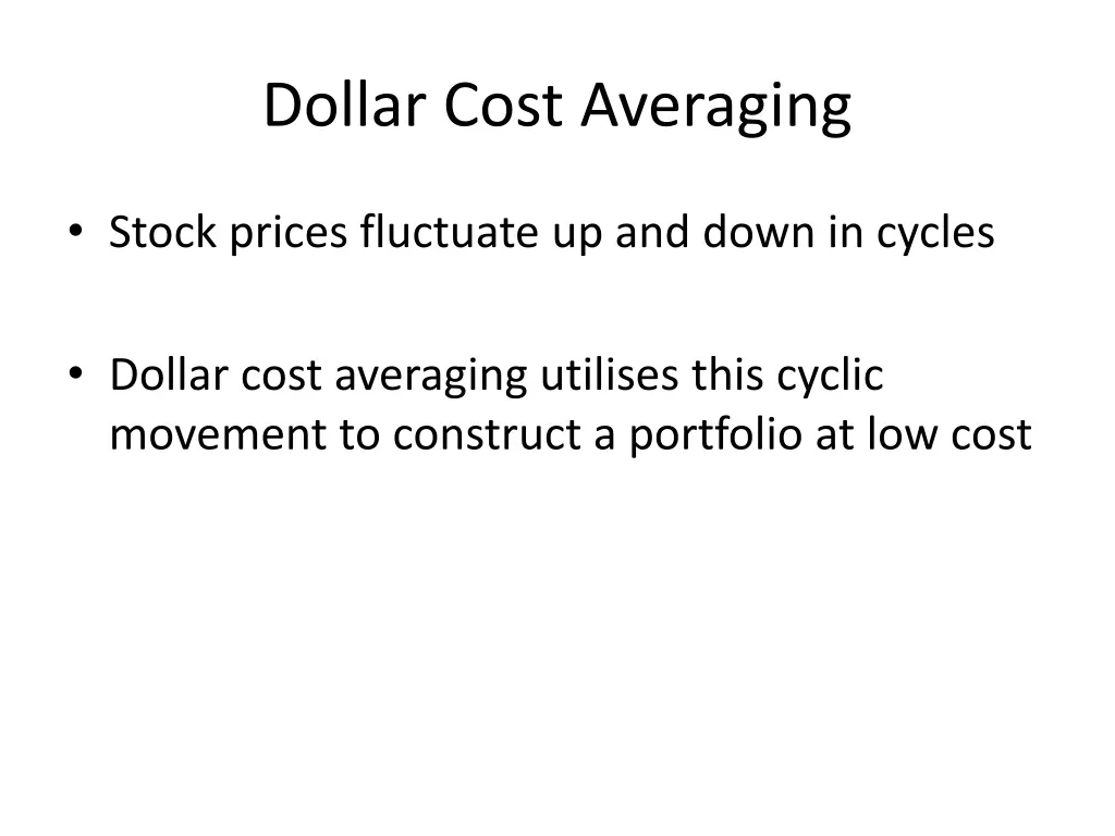 dollar cost averaging