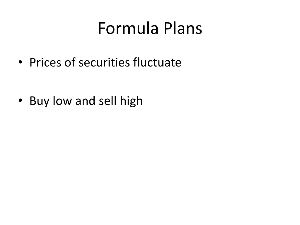 formula plans