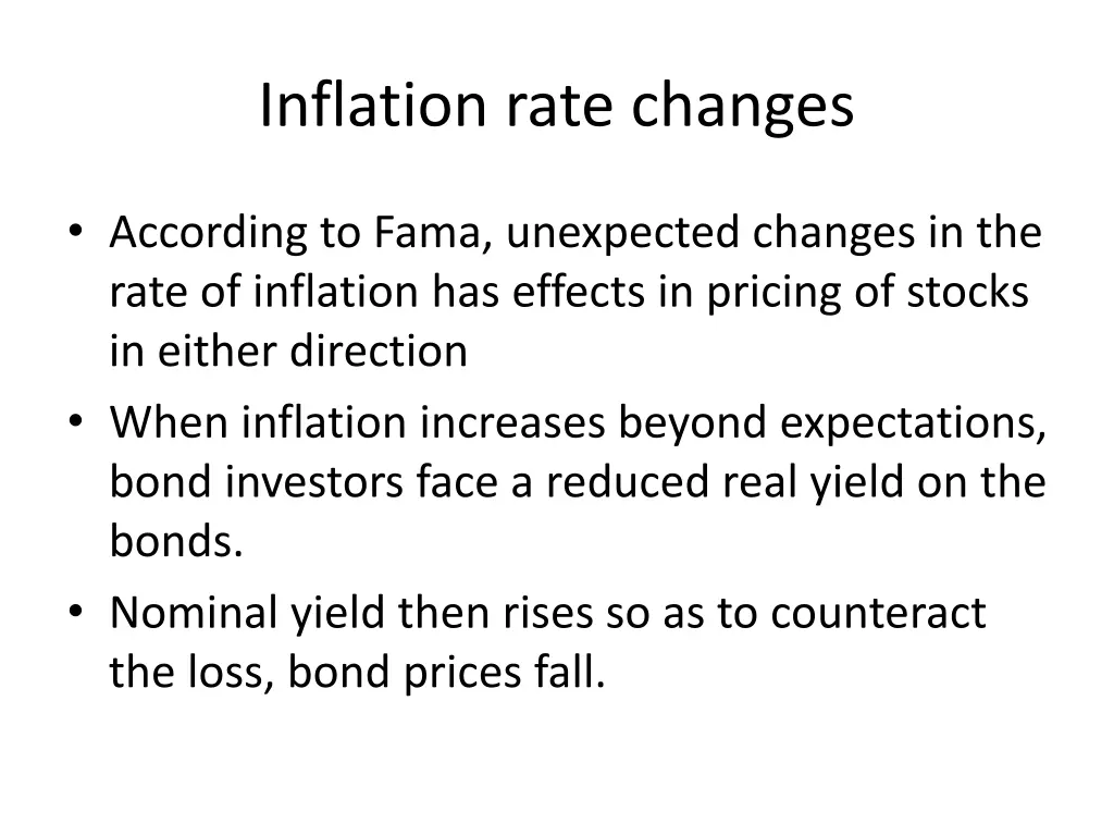 inflation rate changes