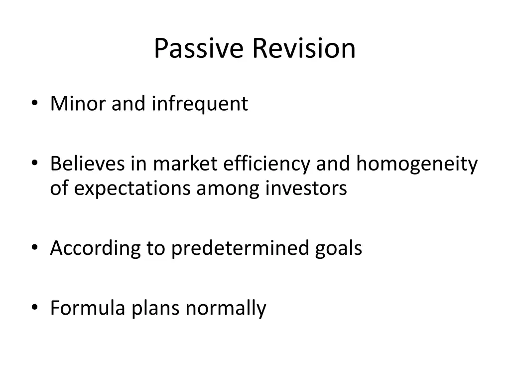 passive revision