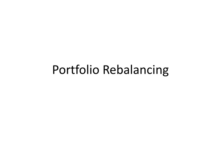 portfolio rebalancing