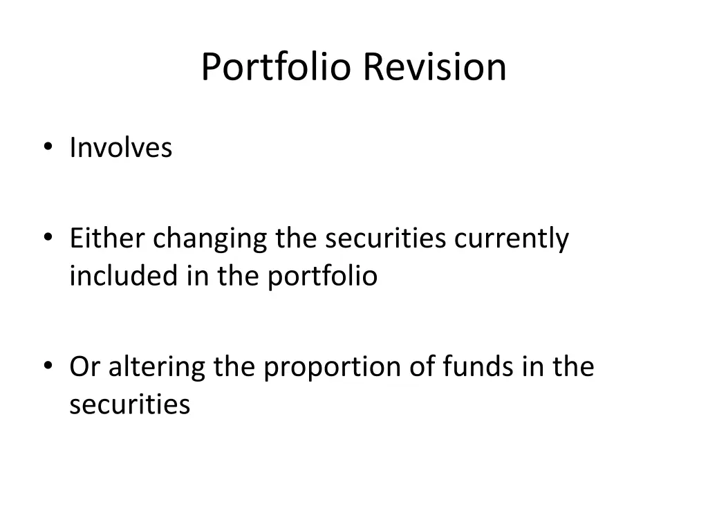 portfolio revision 1