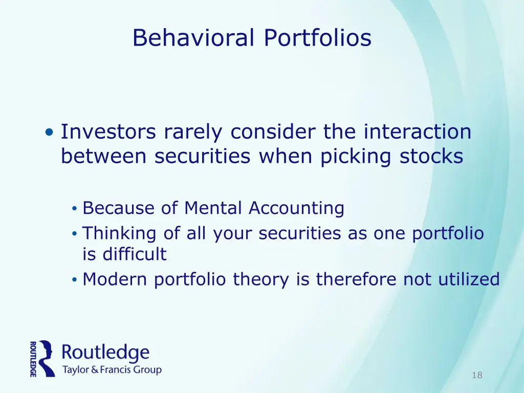 behavioral portfolios