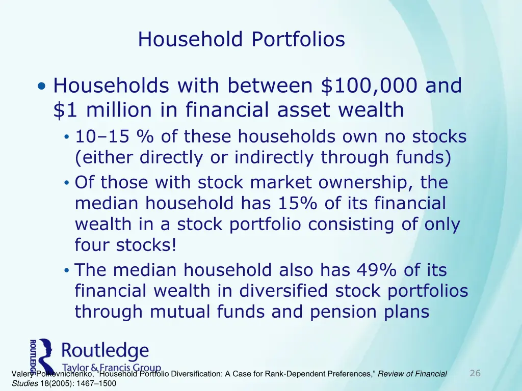 household portfolios 1