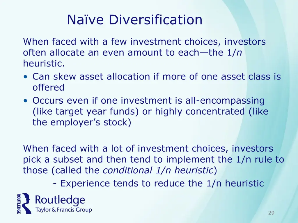 na ve diversification